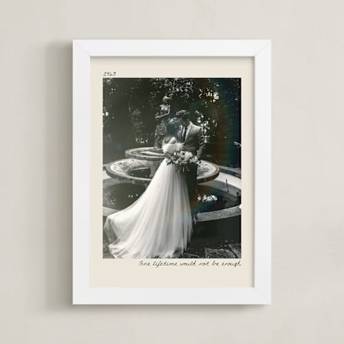 This is a bone photo art with standard by Brittney Jensen called framed photo: love of a lifetime
