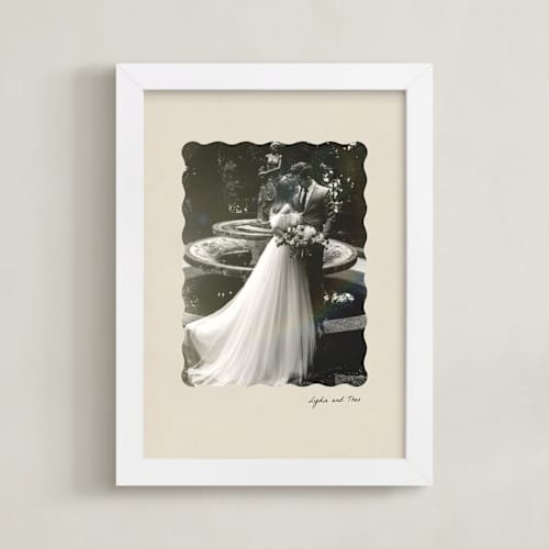 This is a latte photo art with standard by Sara Hicks Malone called framed photo: vintage scallop