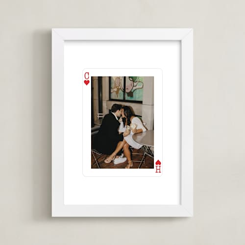 This is a white photo art with standard by Minted called framed photo: ace of hearts