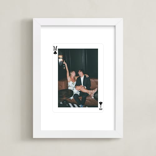 This is a white photo art with standard by Minted called framed photo: ace of clubs