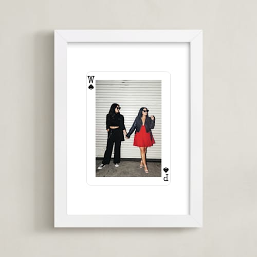 This is a white photo art with standard by Minted called framed photo: ace of spades