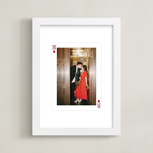 This is a white photo art with standard by Minted called framed photo: ace of diamonds