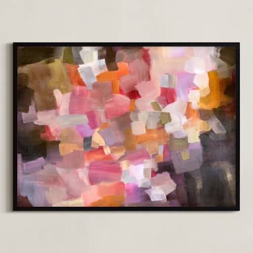 This is a desert sunset art with standard by Jacquelyn Sloane Siklos called abstracted form