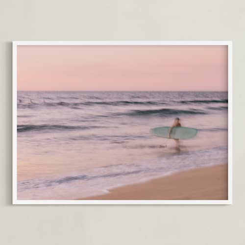 This is a soft purple art with standard by Rachel Marie Keba called sayulita surf