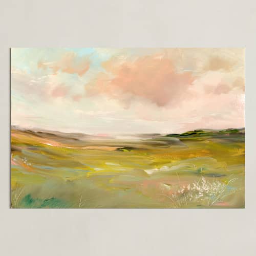This is a peach art with standard by Lindsay Megahed called eden