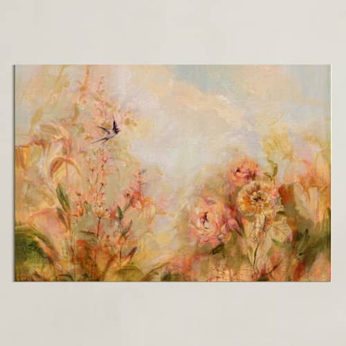 This is a apricot lightfall art with standard by Melissa Fink called morning song