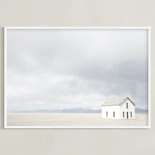 This is a mountain blue art with standard by Alicia Abla called on the range