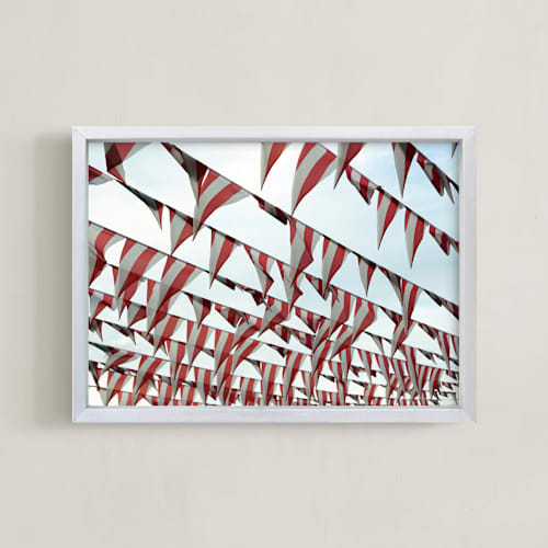 This is a carnival red art with standard by KareneIsabelle called buntings