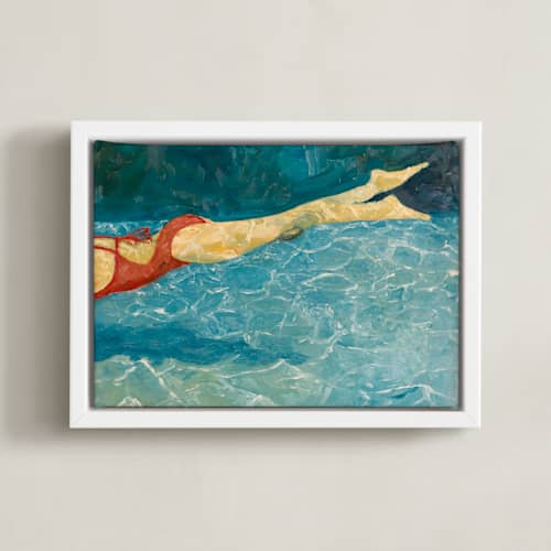 This is a deep sea blue art with standard by Debra Butler called submerge i