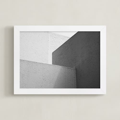 This is a monochrome art with standard by lulu and isabelle called white walls