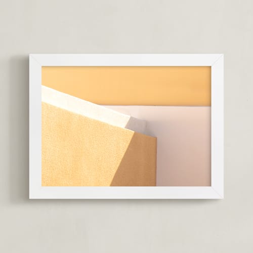 This is a sunlight yellow art with standard by Lisa Sundin called city block tetris