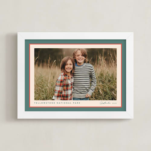 This is a holly sprig photo art with standard by Carolyn MacLaren called framed photo: ribbon frame