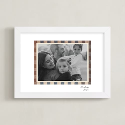 This is a sand photo art with standard by Creo Study called framed photo: textile checks frame