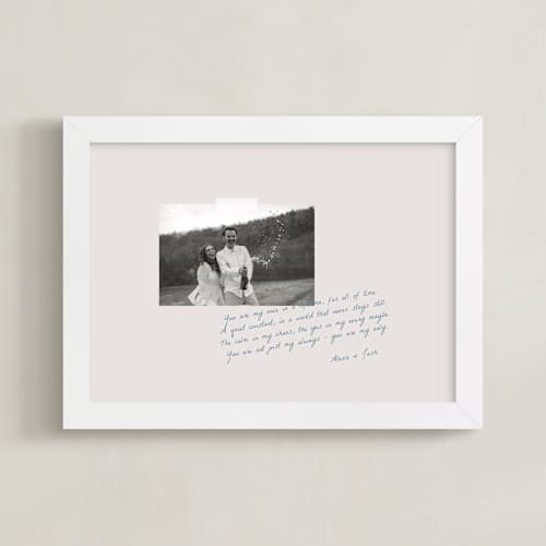 This is a ocean photo art with standard by Jenny Millington called framed photo: love scribble
