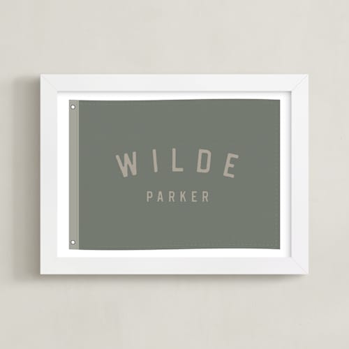 This is a army green personalized art for kids with standard by taylorVdesign called name flag