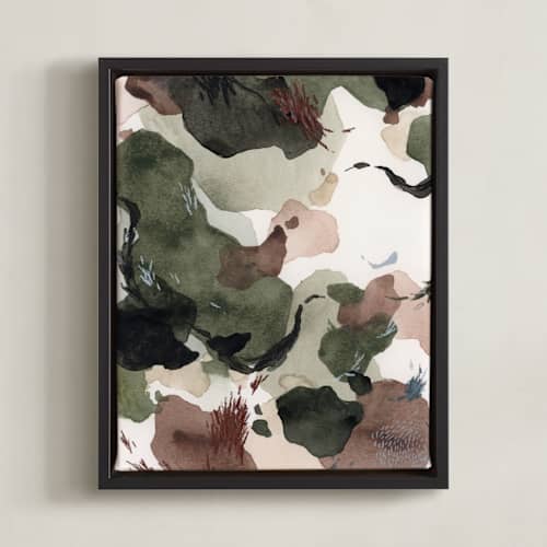 This is a muted green art with standard by Amalia Penny called gaia 1
