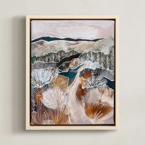 This is a rust art with standard by Sarah Fitzgerald called a silent stroll