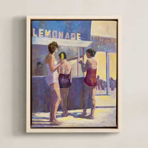 This is a dusty violet art with standard by Marie Stone called lemonade stand