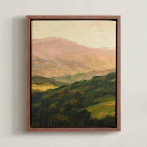 This is a blush art with standard by Wendy Keller called pink hills 1