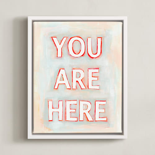 This is a coral art with standard by Karyn Denten called you are here
