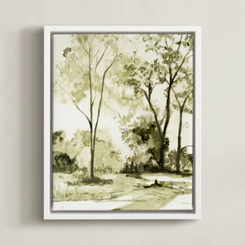 This is a olive green art with standard by Arohika Verma called sun kissed meadow 1