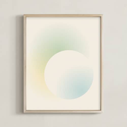 This is a light blue kids wall art with standard by Sarah Lund called light of the moon