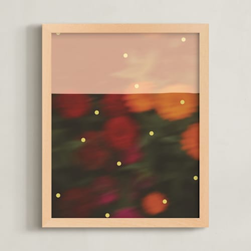 This is a peach art with standard by Morgan Kendall called le jardin magique 1