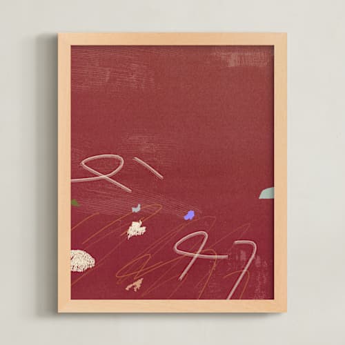 This is a crimson red art with standard by Shiho Whitehead called room eleven 1