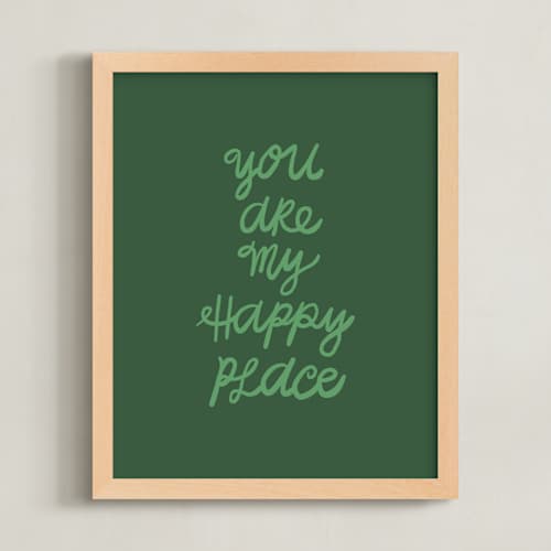 This is a grass kids wall art with standard by Kelly Watkins called happy place
