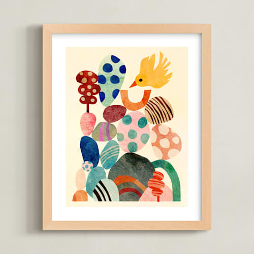 This is a off white kids wall art with standard by Mojca Dolinar called keep the balance