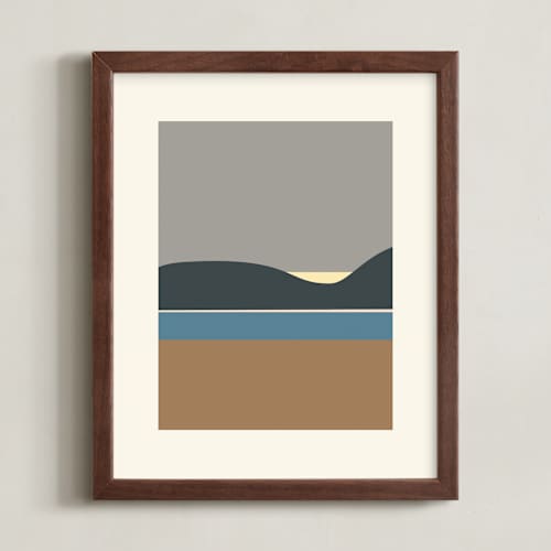 This is a earthy brown art with standard by Roseanne Kenny called horizons set 1