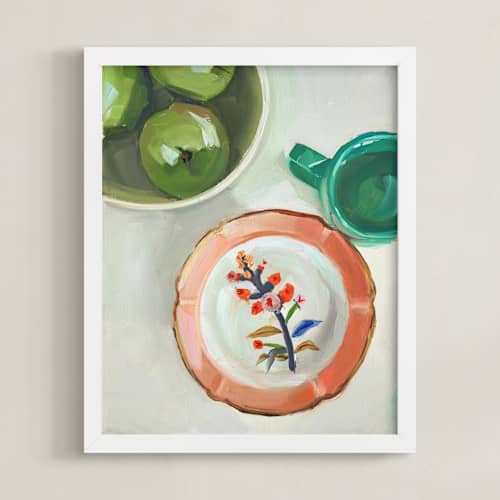This is a linen art with standard by Jenny Westenhofer called beautiful plate
