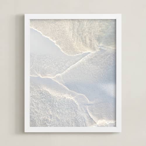 This is a icy blue art with standard by Lisa Sundin called tranquil collective