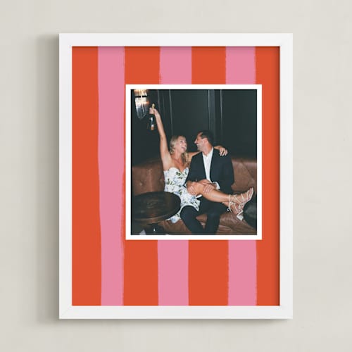 This is a blood orange photo art with standard by Cindy Reynolds called framed photo: striped mat