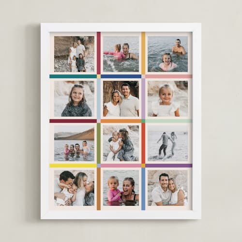 This is a rainbow photo art with standard by lulu and isabelle called framed photo: colorful twelve photo