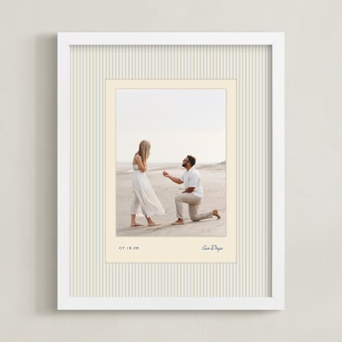 This is a azure photo art with standard by Creo Study called framed photo: luxe stripes