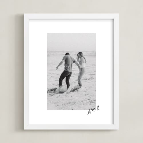 This is a graphite photo art with standard by Claudia Orengo called framed photo: scripted heart