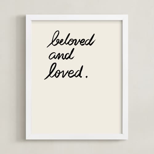 This is a ivory art with standard by Maja Cunningham called beloved