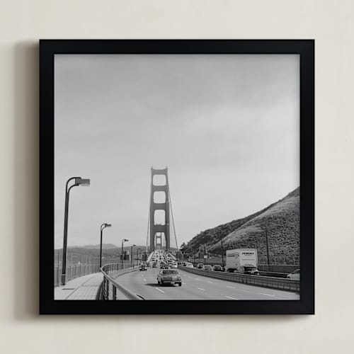 This is a black and white art with standard by Austin Warnock called golden gate bridge