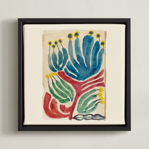 This is a brick red art with standard by Catilustre called magical plants n.2