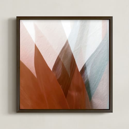 This is a orange rust art with standard by Tania Medeiros called papel