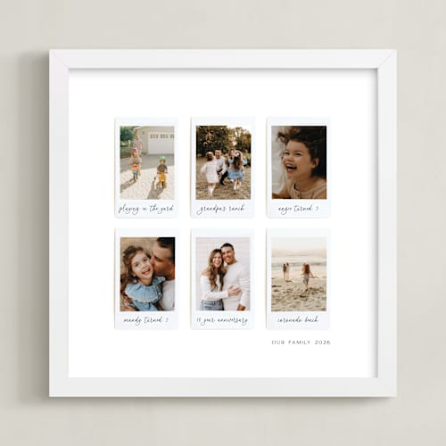 This is a white photo art with standard by Olivia Kanaley Inman called framed photo: six photo