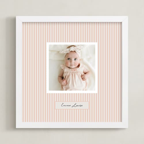 This is a cantelope photo art with standard by Benita Crandall called framed photo: preppy stripes