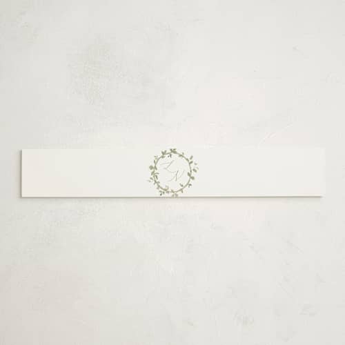 This is a ivy belly bands with standard by Everett Paper Goods called canopy printing on signature text in belly band