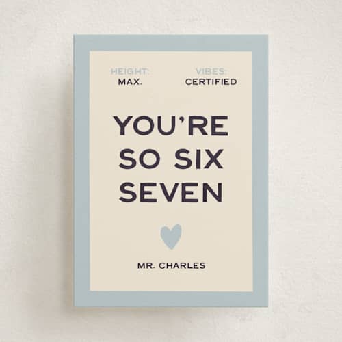 This is a sailor kids valentines day cards with standard by Ani Somi called sixseven printing on signature in standard
