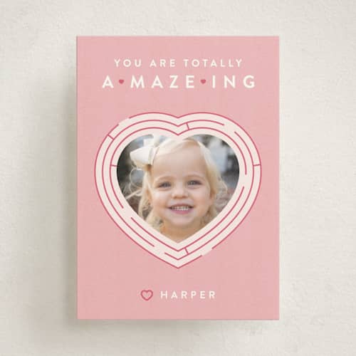This is a sweetheart kids valentines day cards with standard by Poised Avenue called amazing valentine printing on signature in standard
