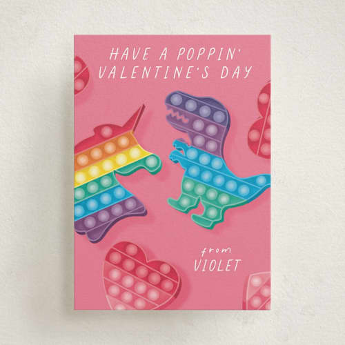 This is a cherry kids valentines day cards with standard by Jamie Alexander called poppin' valentines printing on signature in standard