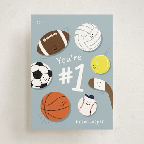 This is a sky kids valentines day cards with standard by JeAnna Casper called #1 printing on signature in standard