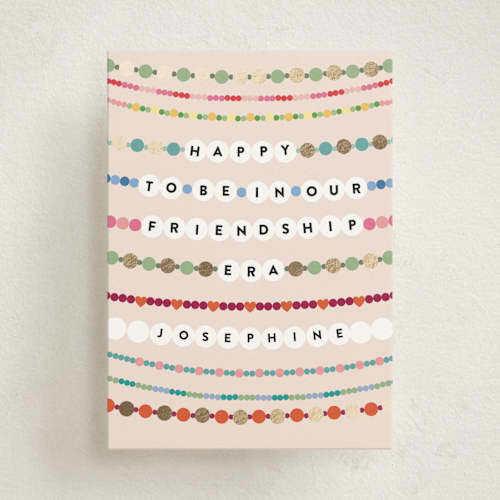 This is a dreamer kids valentines day cards with foil pressed by Pixel and Hank called friendship era printing on signature in standard