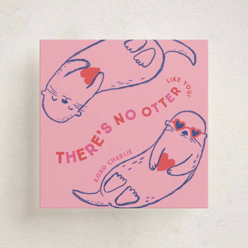 This is a candy kids valentines day cards with standard by Alex Hungerford called no otter like you printing on signature in standard